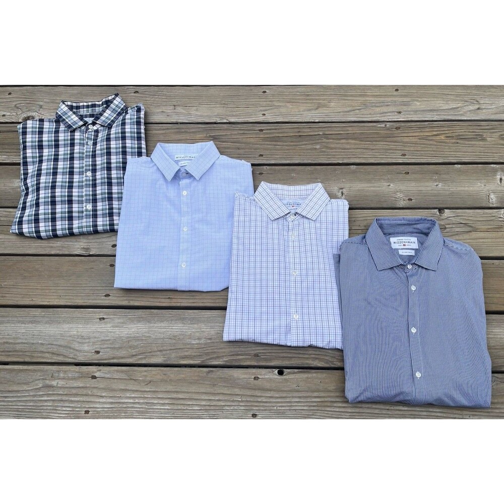 Mizzen + Main Lot of 4 Leeward Spinnaker Men’s XXL Trim Fit Long Sleeve Shirts